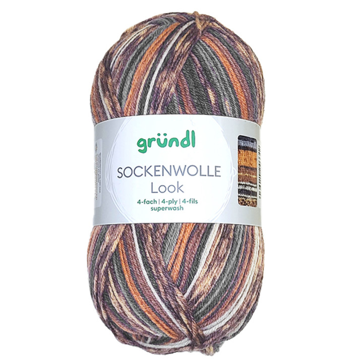 Sockenwolle Look 4fach Gründl JakobWolle